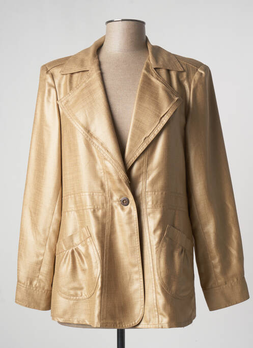Veste casual col tailleur beige JUMFIL femme