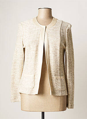 Veste casual col rond beige JUMFIL femme