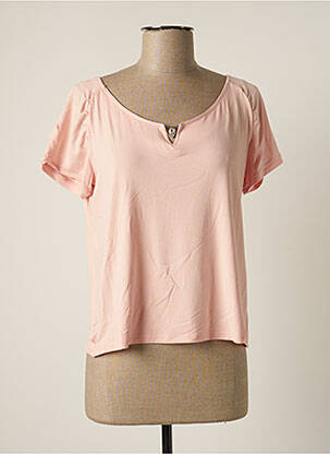 Top stretch manches courtes rose JUMFIL femme