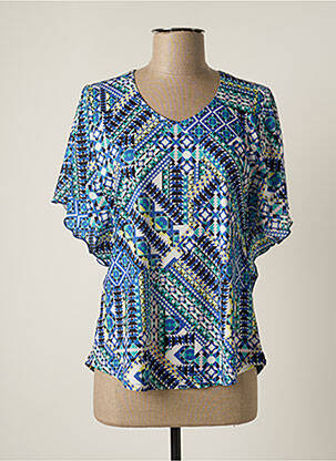 Top stretch manches courtes bleu JUMFIL femme