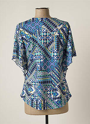 Top stretch manches courtes bleu JUMFIL femme