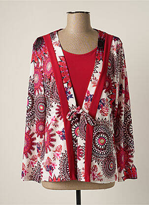 Top imprimé fantaisie manches longues rose JUMFIL femme
