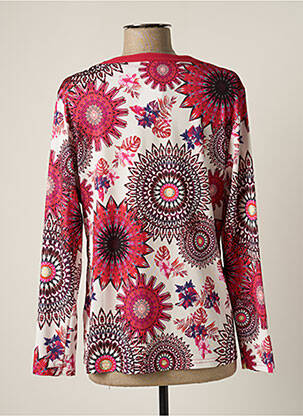 Top imprimé fantaisie manches longues rose JUMFIL femme