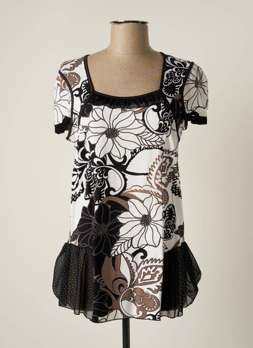 Tunique manches courtes coupe cintrée noir JUMFIL femme
