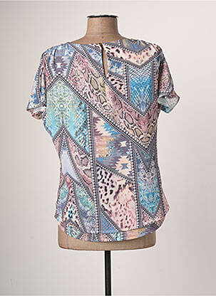 Top imprimé fantaisie manches courtes bleu JUMFIL femme
