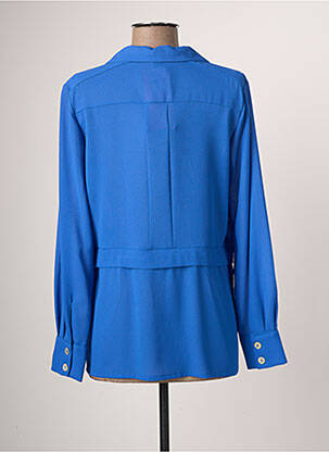 Veste casual col chemisier bleu JUMFIL femme