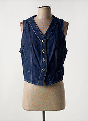 Gilet sans manche coupe cintrée bleu JUMFIL femme