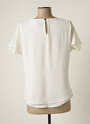 Blouse fermeture boutonnée au dos manches courtes beige JUMFIL femme