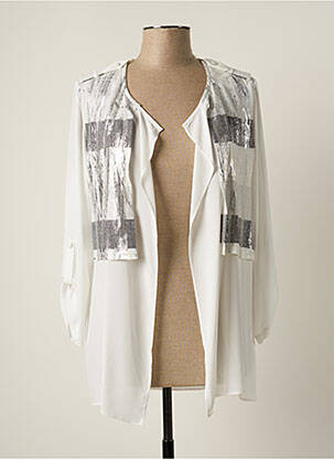 Veste casual col rond blanc JUMFIL femme