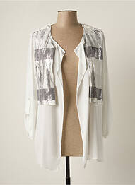 Veste casual col rond blanc JUMFIL femme