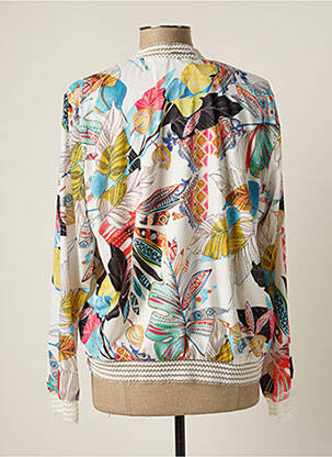 Blouson finition bords-côtes blanc JUMFIL femme