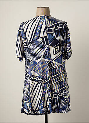 Tunique manches courtes tissage jersey bleu JUMFIL femme