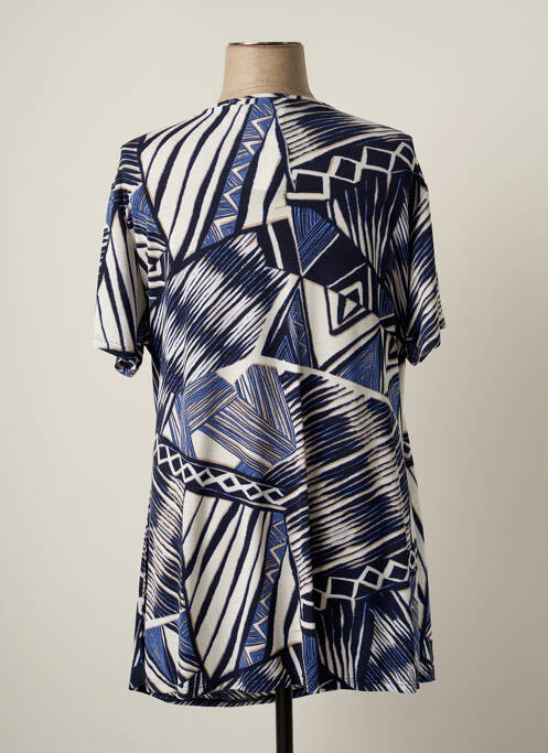 Tunique manches courtes coupe cintrée bleu JUMFIL femme