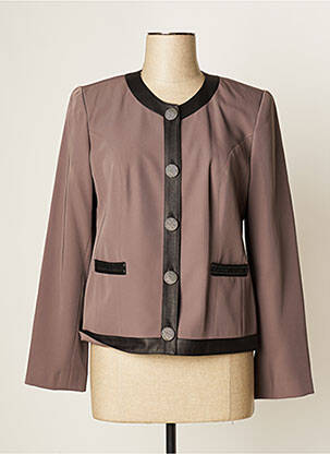 Veste chic fausses poches marron JUMFIL femme