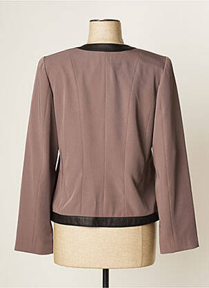 Veste chic fausses poches marron JUMFIL femme