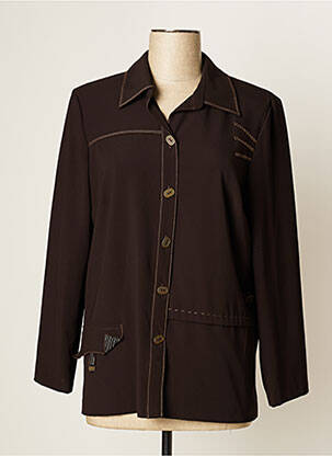 Veste casual epaulette marron JUMFIL femme