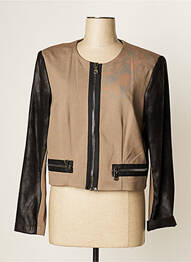 Veste casual col rond marron JUMFIL femme