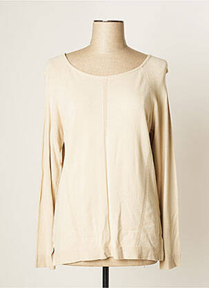 Pull coupe droite manches longues beige JUMFIL femme