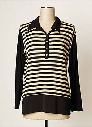 Polo manches longues manches longues noir JUMFIL femme