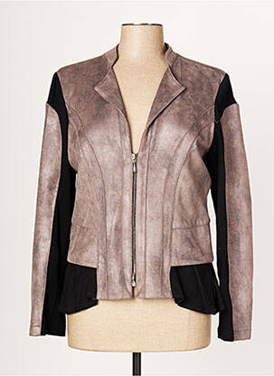 Veste casual tissage suedine gris JUMFIL femme