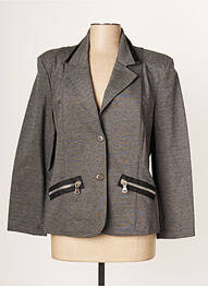 Veste casual col tailleur gris JUMFIL femme