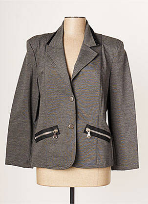 Veste casual col tailleur gris JUMFIL femme