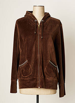 Veste casual col rond marron JUMFIL femme