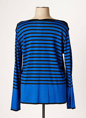 Pull col bateau manches longues bleu JUMFIL femme