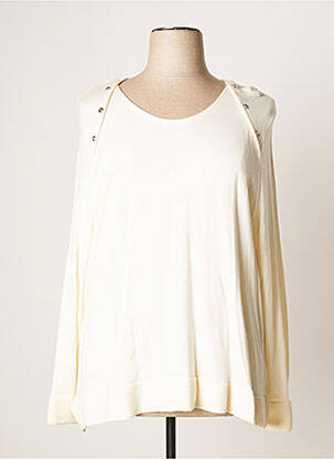 Pull coupe cintrée manches longues beige JUMFIL femme