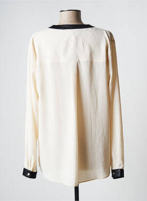 Chemisier tissage crêpe manches longues beige JUMFIL femme