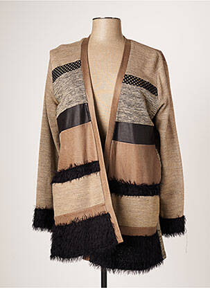 Gilet manches longues stretch marron JUMFIL femme