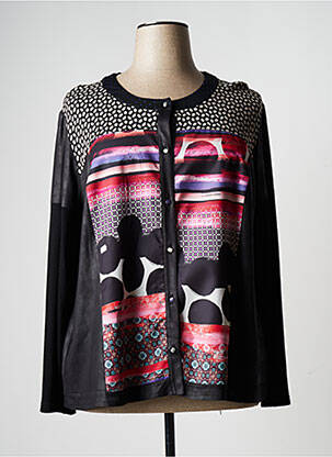 Veste casual col rond noir JUMFIL femme