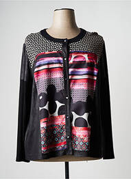 Veste casual col rond noir JUMFIL femme