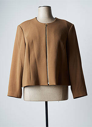 Veste chic tissage crêpe marron JUMFIL femme