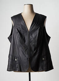 Veste simili cuir poches noir JUMFIL femme