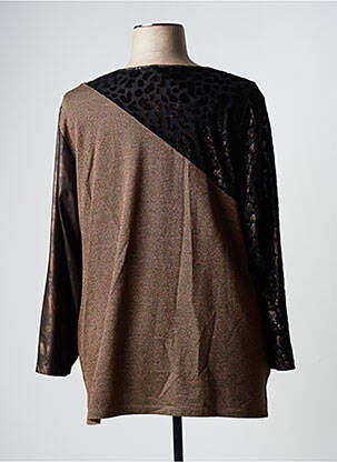 Top coupe cintrée manches longues marron JUMFIL femme