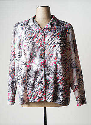 Chemisier coupe cintrée manches courtes gris JUMFIL femme