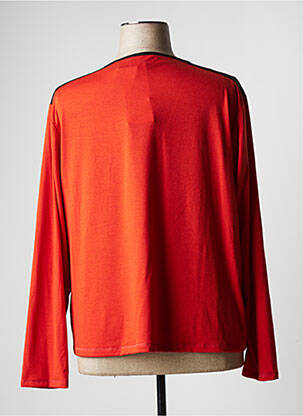 Top coupe cintrée manches longues orange JUMFIL femme