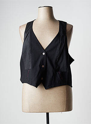 Gilet sans manche imprimé rayures gris JUMFIL femme