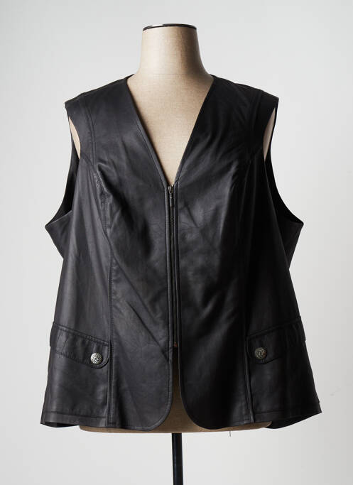 Veste simili cuir poches noir JUMFIL femme