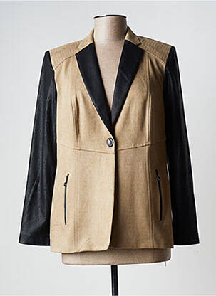 Veste casual col tailleur beige JUMFIL femme