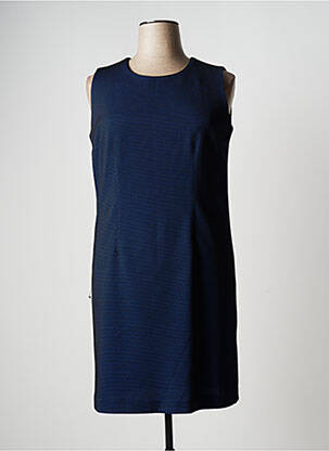 Robe mi-longue imprimé fantaisie sans manche bleu JUMFIL femme