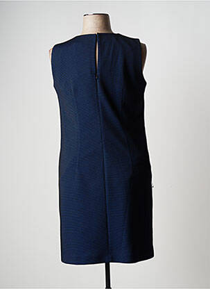 Robe mi-longue imprimé fantaisie sans manche bleu JUMFIL femme