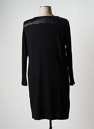 Robe mi-longue imprimé fleurs manches longues noir JUMFIL femme