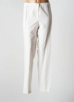 Pantalon slim taille élastique taille normale beige BRUNO SAINT HILAIRE femme