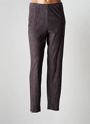 Pantalon slim taille élastique taille normale gris EVA KAYAN femme