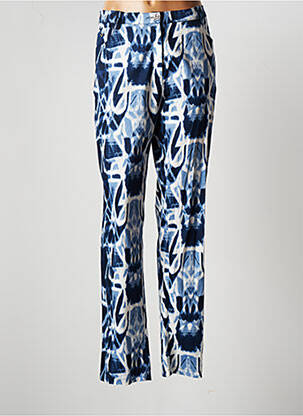 Pantalon slim tissage popeline taille normale bleu JUMFIL femme