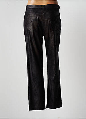 Pantalon droit fermeture zippée sous rabat boutonné taille normale noir JUMFIL femme
