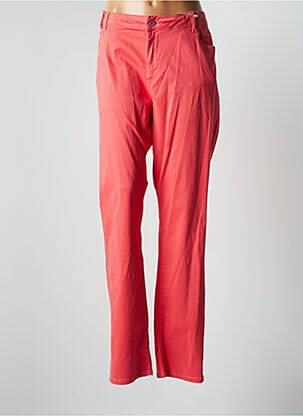 Pantalon slim tissage popeline taille normale orange FRED SABATIER femme