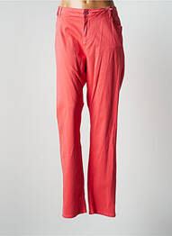 Pantalon slim tissage popeline taille normale orange FRED SABATIER femme